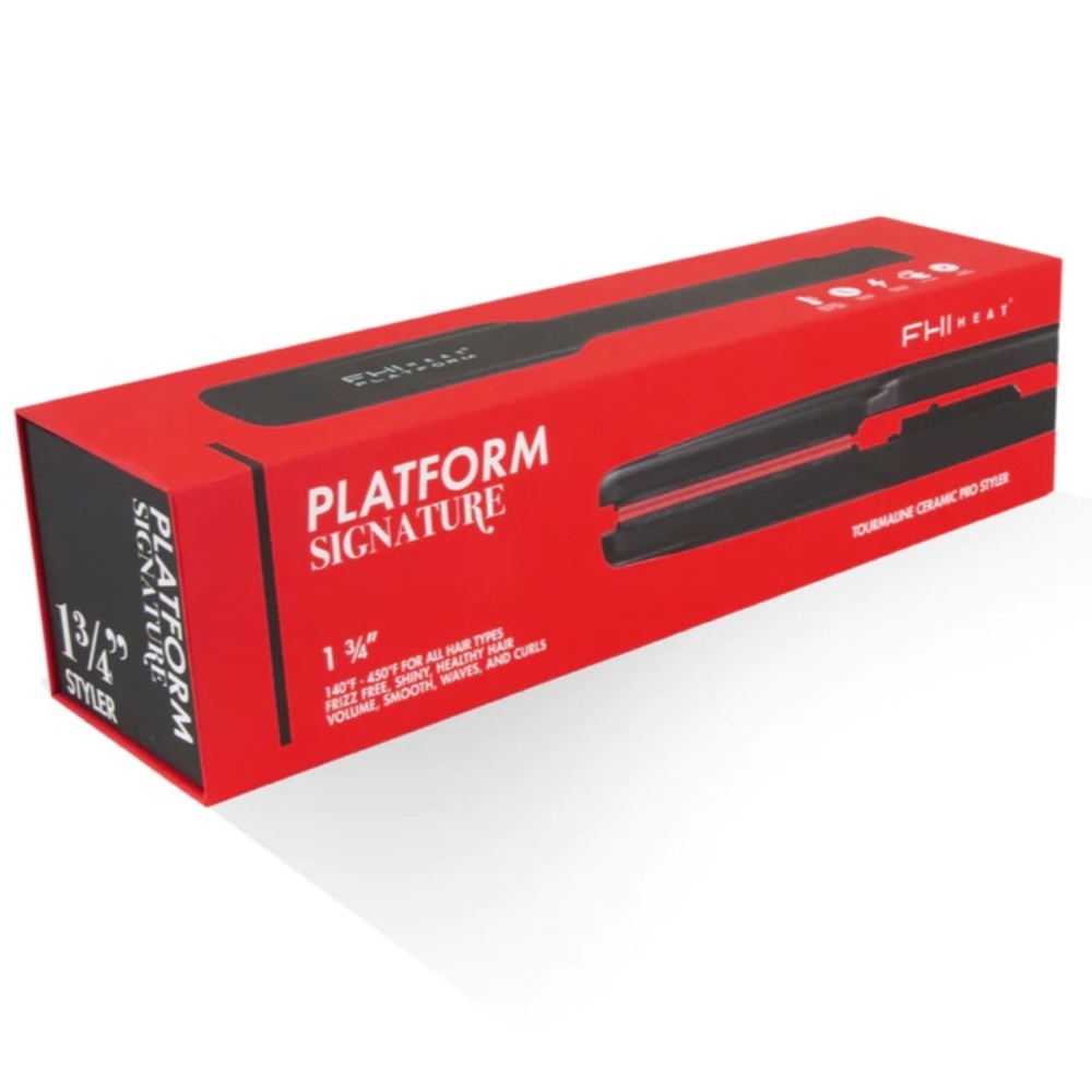 FHI HEAT PLATFORM SIGNATURE TOURMALINE CERAMIC PRO STYLER 1 3/4” FLAT IRON INBOX